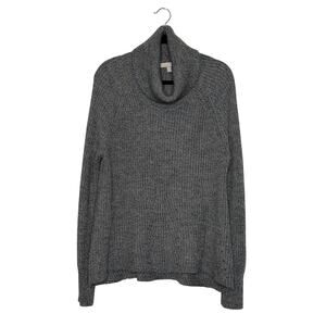 Banana Republic Italian Yarn Turtleneck Sweater XL Gray Merino Wool Blend